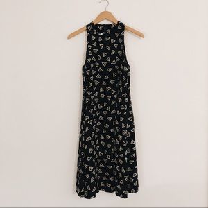 Vintage Jil Sander silk swing dress in triangle print